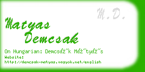 matyas demcsak business card